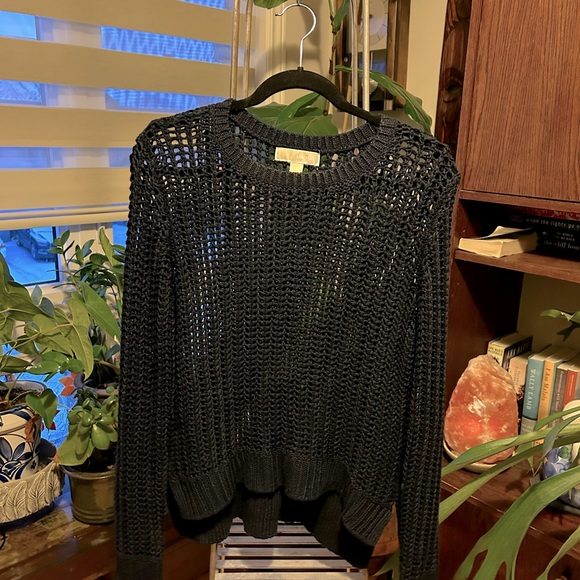 Michael Kors Sweaters - Michael Kors navy blue cotton knit sweater